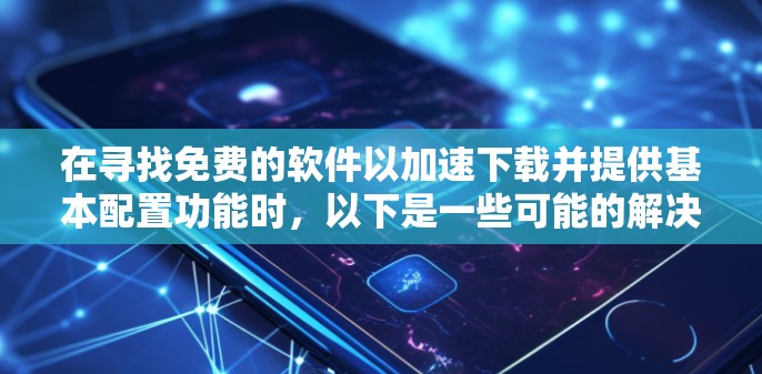 在寻找免费的软件以加速下载并提供基本配置功能时，以下是一些可能的解决方案