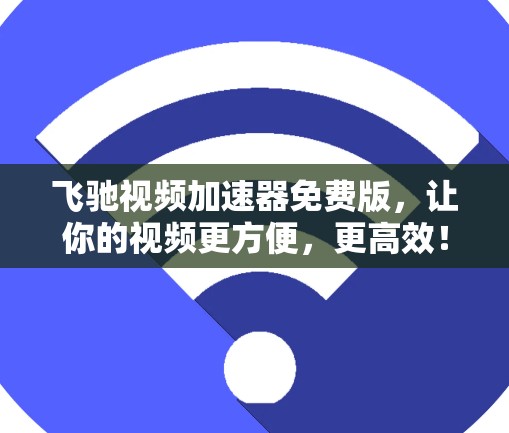 飞驰视频加速器免费版，让你的视频更方便，更高效！