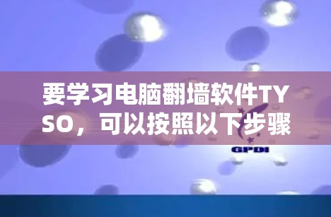要学习电脑翻墙软件TYSO，可以按照以下步骤进行