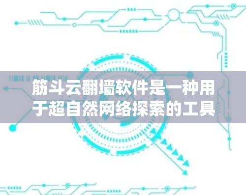 筋斗云翻墙软件是一种用于超自然网络探索的工具，允许用户绕过防火墙访问外网。以下是对该软件的详细总结