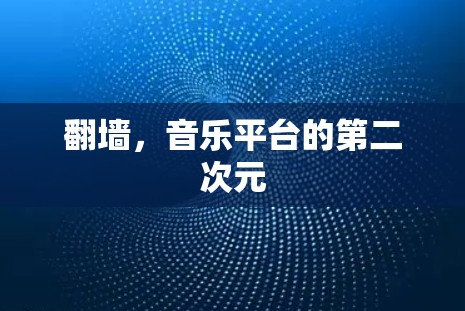 翻墙，音乐平台的第二次元