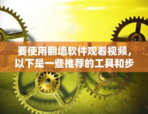 要使用翻墙软件观看视频，以下是一些推荐的工具和步骤